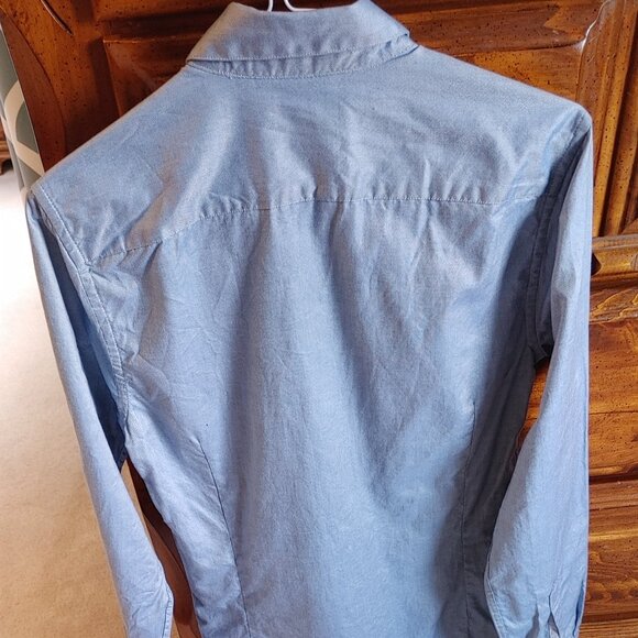 MEN'S TED BAKER  LIGHT BLUE BUTTON DOWN SHIRT SIZE 1 / XS - Picture 3 of 15